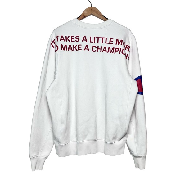 Champion | Men | White Super Fleece 2.0 Behind The Label Sweatshirt | Large - Picture 3 of 14